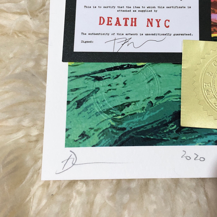 世界限定100枚 DEATH スヌーピー NYC アートポスター SNOOPY death