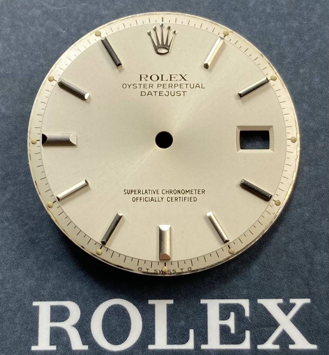 純正品 シグマ σ シルバーゴールド 文字盤 ロレックス デイトジャスト 1600 1601 1603 ワイド ROLEX DATEJUST silver dial メンズ cal1570