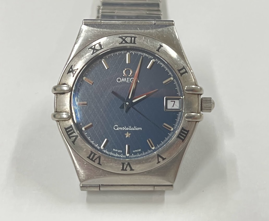 OMEGA オメガ コンステレーション 腕時計 クォーツ シルバー×ブラック