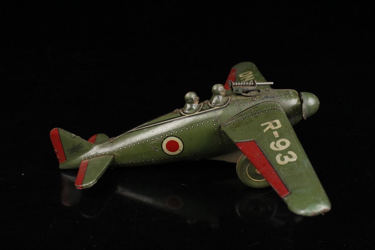 LIG】戦前 1930年代 野村トーイ 爆撃飛行機 DNSA R-93 戦闘機 ブリキ
