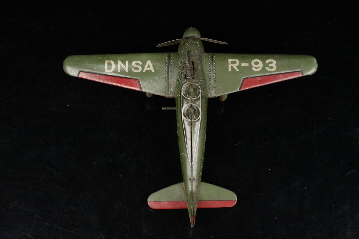 LIG】戦前 1930年代 野村トーイ 爆撃飛行機 DNSA R-93 戦闘機 ブリキ