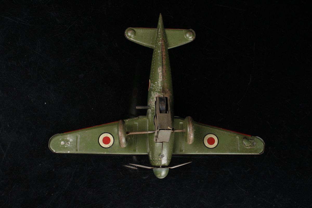 LIG】戦前 1930年代 野村トーイ 爆撃飛行機 DNSA R-93 戦闘機 ブリキ