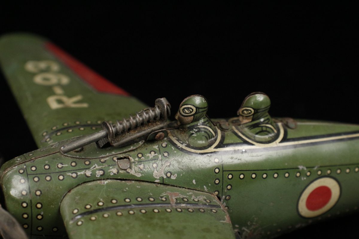 LIG】戦前 1930年代 野村トーイ 爆撃飛行機 DNSA R-93 戦闘機 ブリキ