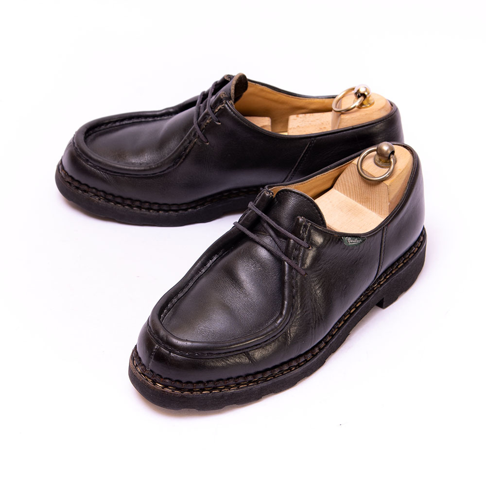【5654その他】パラブーツ MICHAEL(ミカエル)チロリアンシューズ ブラック リスレザー サイズ41 Paraboot