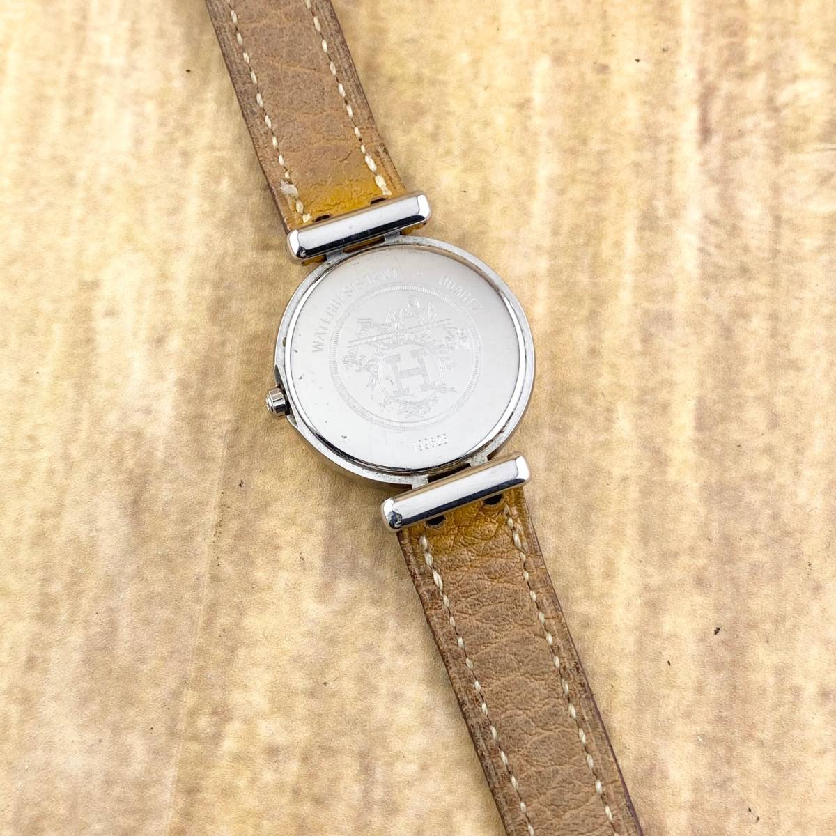 【1円〜】HERMES エルメス 腕時計 レディース ウィンザー アイボリー文字盤 ゴールド ○S刻印 デイト 正規品