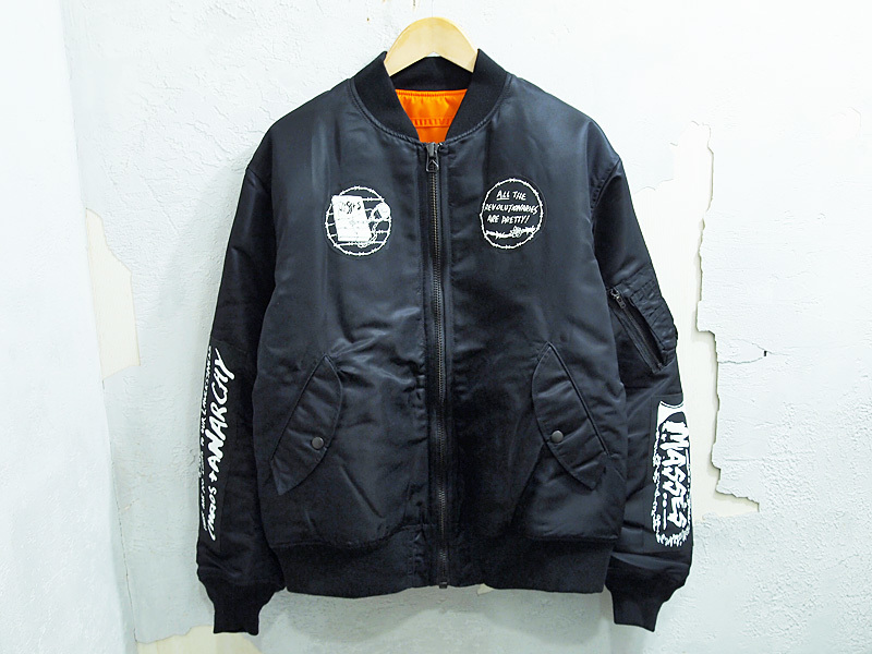 極美品 22AW MASSES MA1 フライト ジャケット MA-1 リバーシブル 黒 
