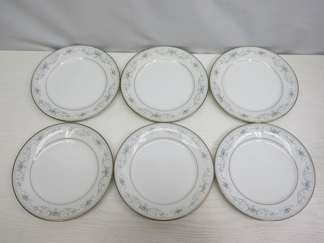 ★YC6520　Noritake　プレート　6枚セット　NOBLE　花柄　大皿　ノリタケ　盛皿　洋食器　アンティーク　送料無料★