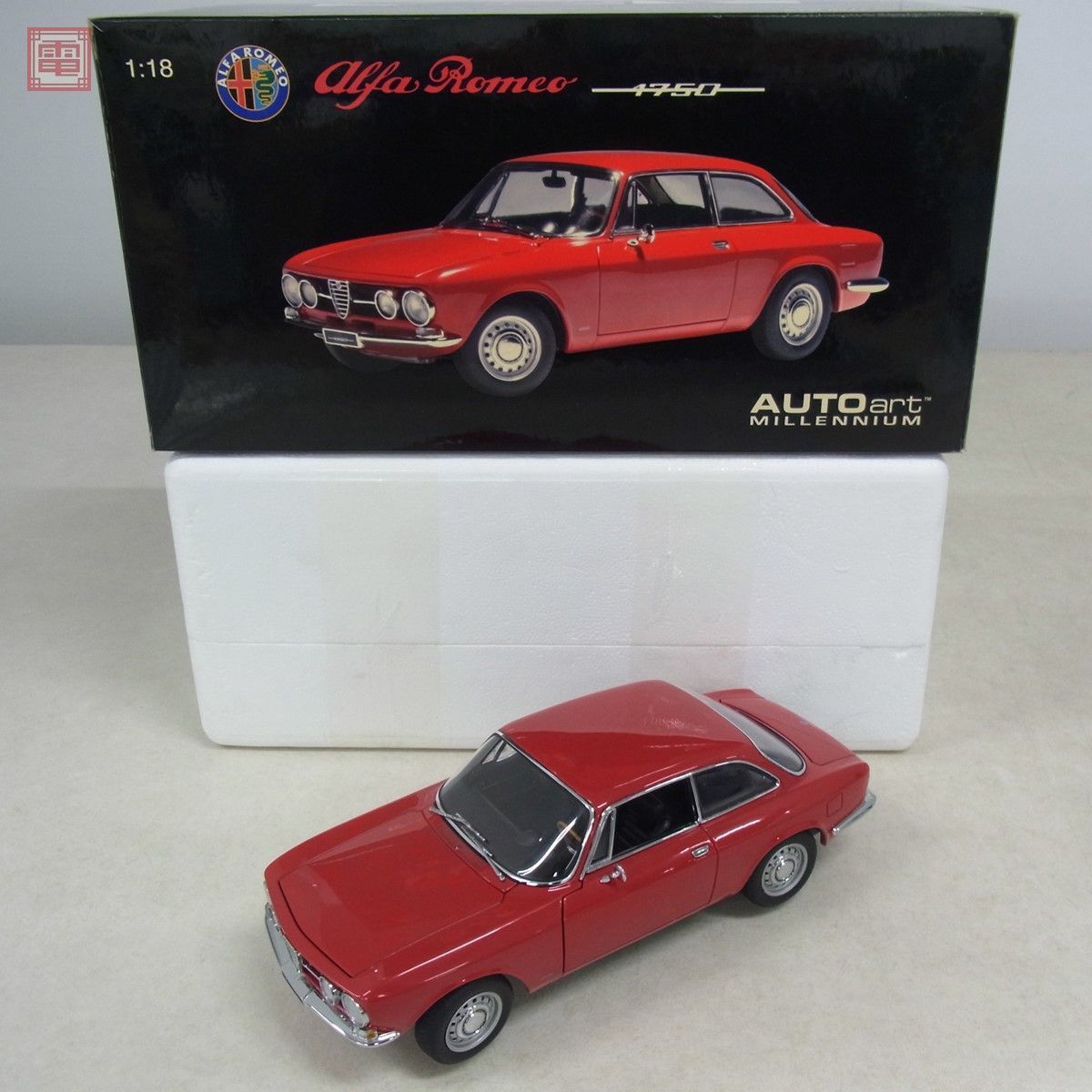 AUTOart オートアート　アルファロメオ 1750GTV 1/18 オートアート 1/18 アルファロメオ 1750 GTV レッド 左ハンドル No