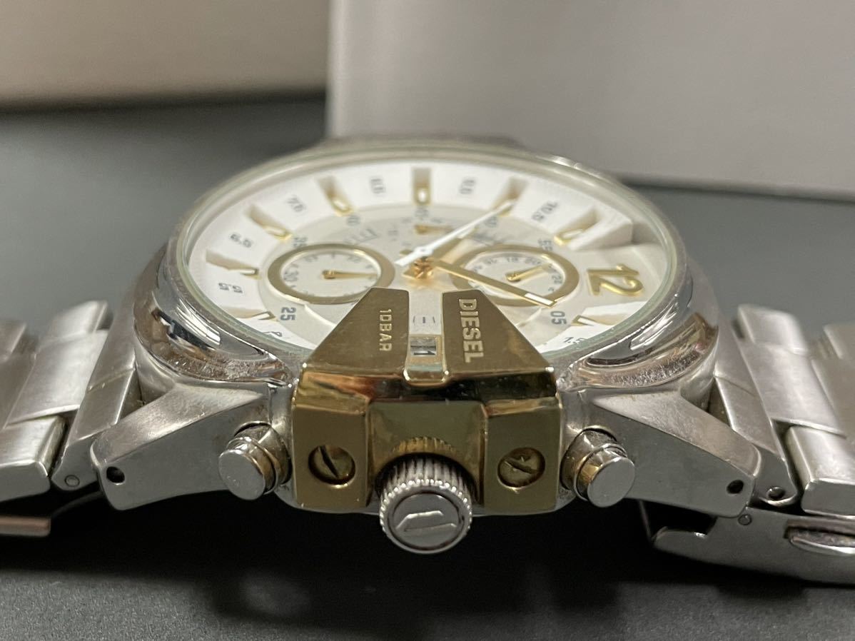 1円スタート】DIESEL ディーゼル DZ-4265 クロノグラフ メンズ腕時計 