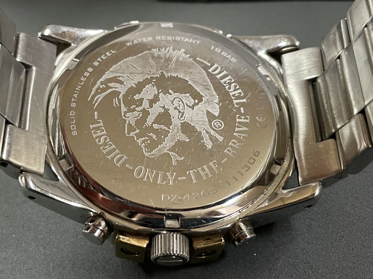 1円スタート】DIESEL ディーゼル DZ-4265 クロノグラフ メンズ腕時計 