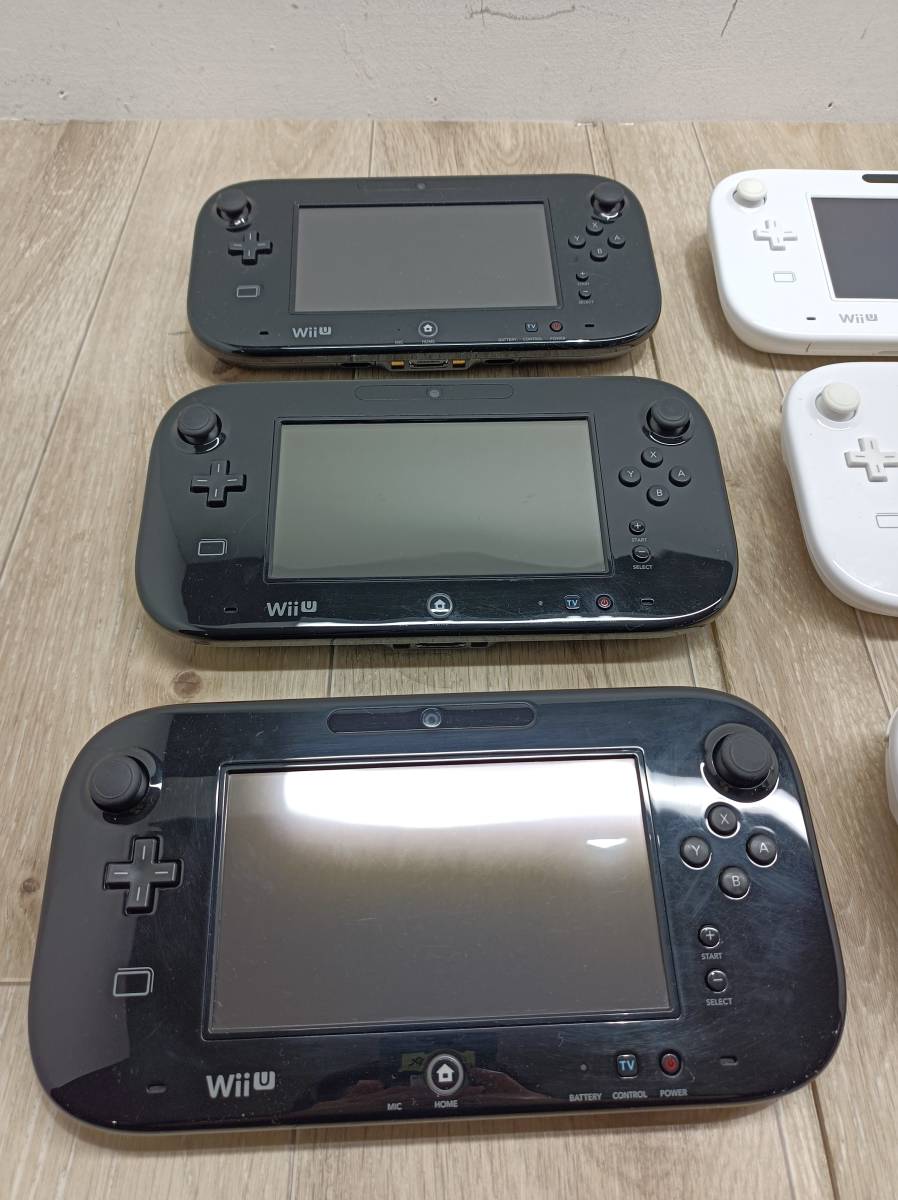 063 C） ☆1円～☆ WiiUゲームパッドまとめ 白×5 黒×3 【動作確認済み