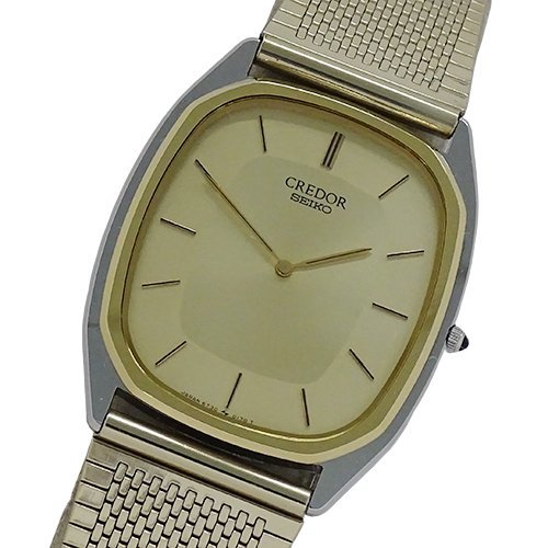 1円～ セイコー SEIKO クレドール 6730-5080 時計 メンズ ブランド クオーツ QZ 14Kベゼル ステンレス SS (v0072951600)