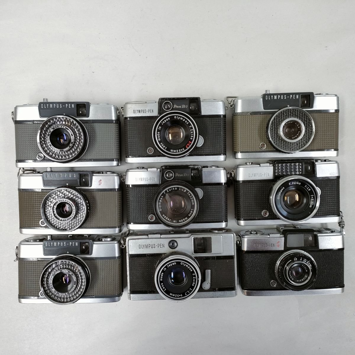 Olympus Pen D D2 D3 S EE EES-2 EED ハーフサイズ 他 フィルムカメラ 9点セット まとめ ●ジャンク品 [5633TMC]