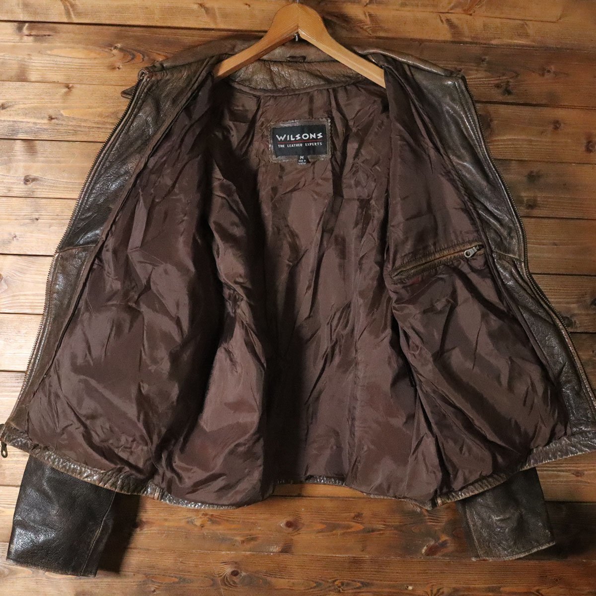 H1M/s1.17-1 WILSONS ウィルソンズ シングルライダース 本革 レザー 