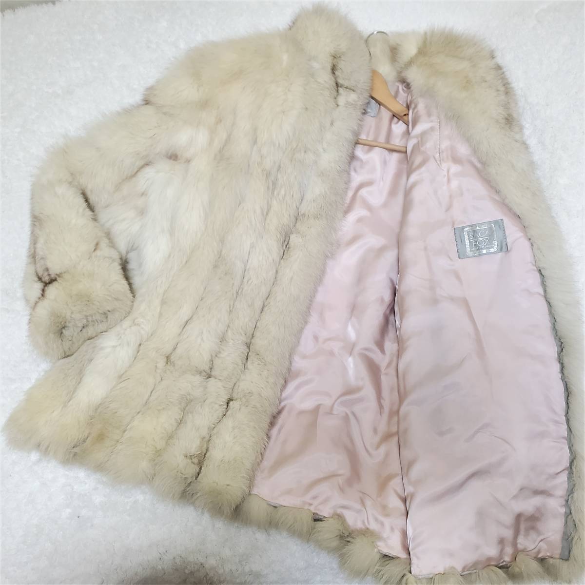 SAGA FOX/サガフォックス レディース大き目Lサイズ 毛皮 ホック式 