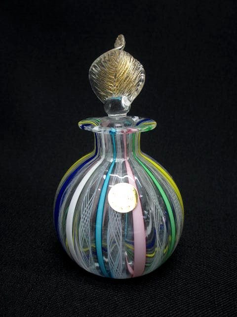 MURANO ムラノ 金彩 水色 ライン グラス MURANO (ムラーノ