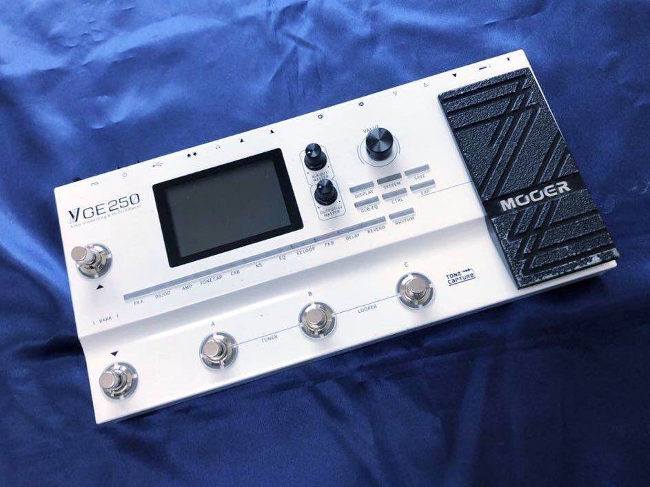 【1円スタート・稼働確認済】MOOER マルチエフェクター GE-250 アダプター＋元箱＋取説付属
