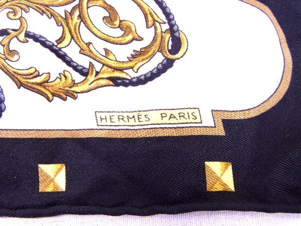 1円 □美品□ HERMES エルメス ポワントゥ 【鍵】 シルク100％ 三角