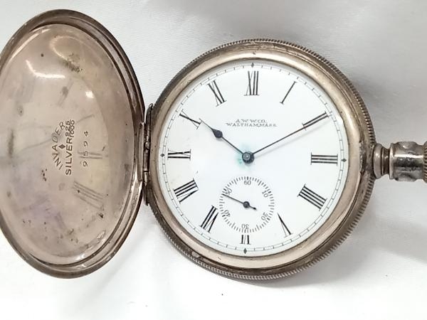 A.W.W. Co. 懐中時計 Waltham, Mass. ジャンク ジャンク 懐中時計 WALTHAM ウォルサム ジャンク品 MASS 卸価格!! 現状