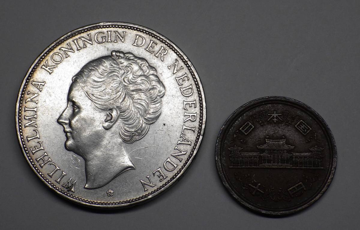 大得価，豊富な】 1938年 オランダ大型銀貨 ウィルヘルミナ 2.5