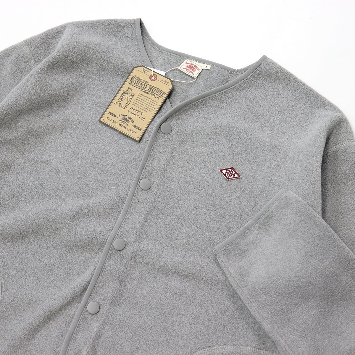 ★ラウンドハウス ROUND HOUSE ディズニーワールド クルー着用 メンズ 保温 フリース ジャケット 灰 Mサイズ [SS23405-B-M] 一 三 弐★QWER