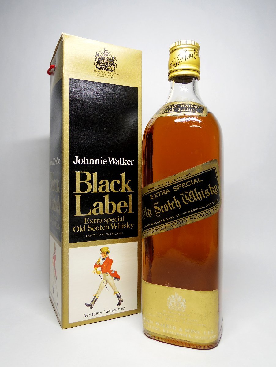 【開】JOHNNIE WALKER ジョニーウォーカー ブラックラベル EXTRA SPECIAL 金キャップ 白紋章 760ml 43％ 箱付 未開栓・古酒◆28-357