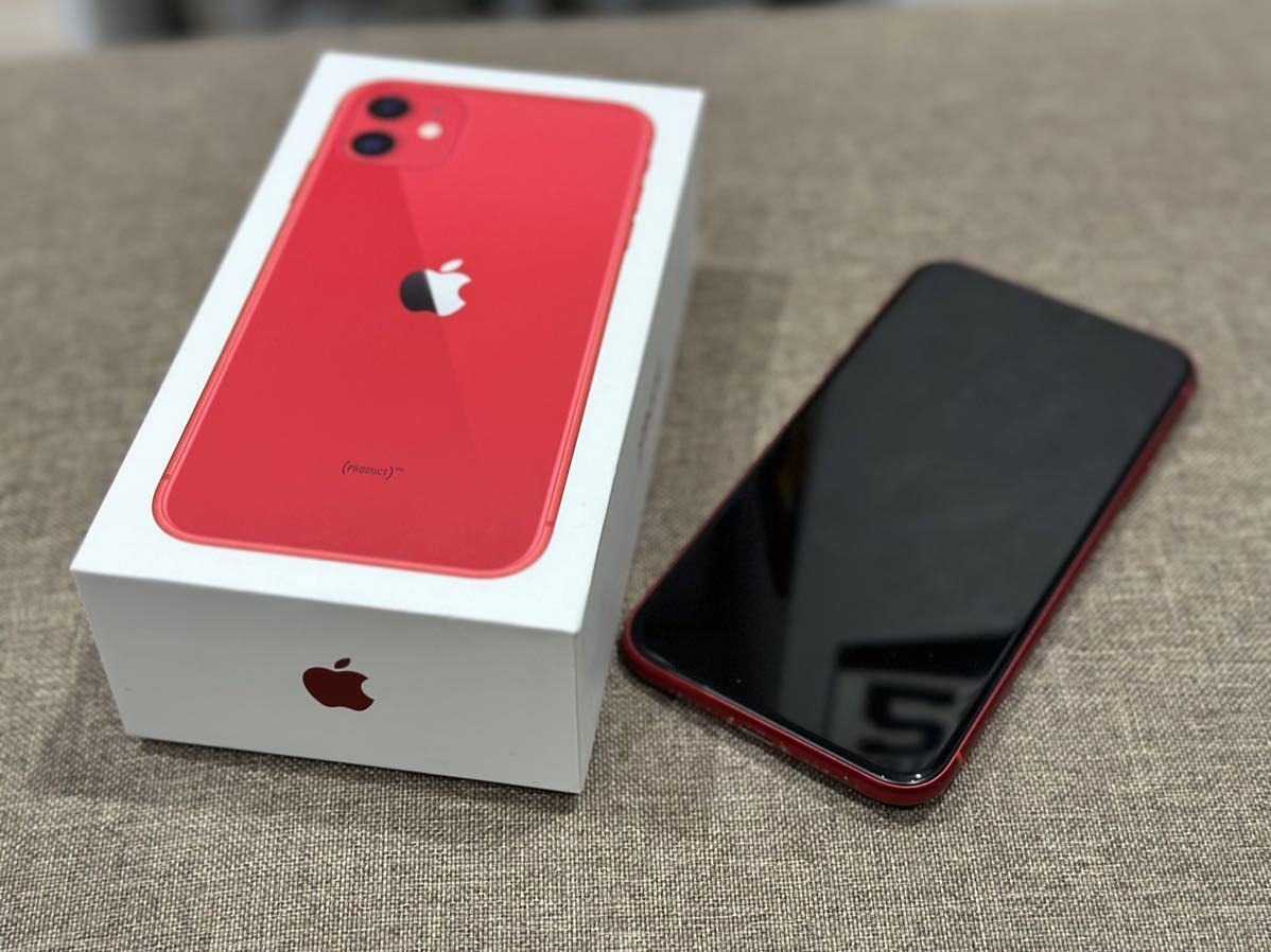 美品Apple iPhone 11 128GB レッド ソフトバンクキャリア版 Simフリー