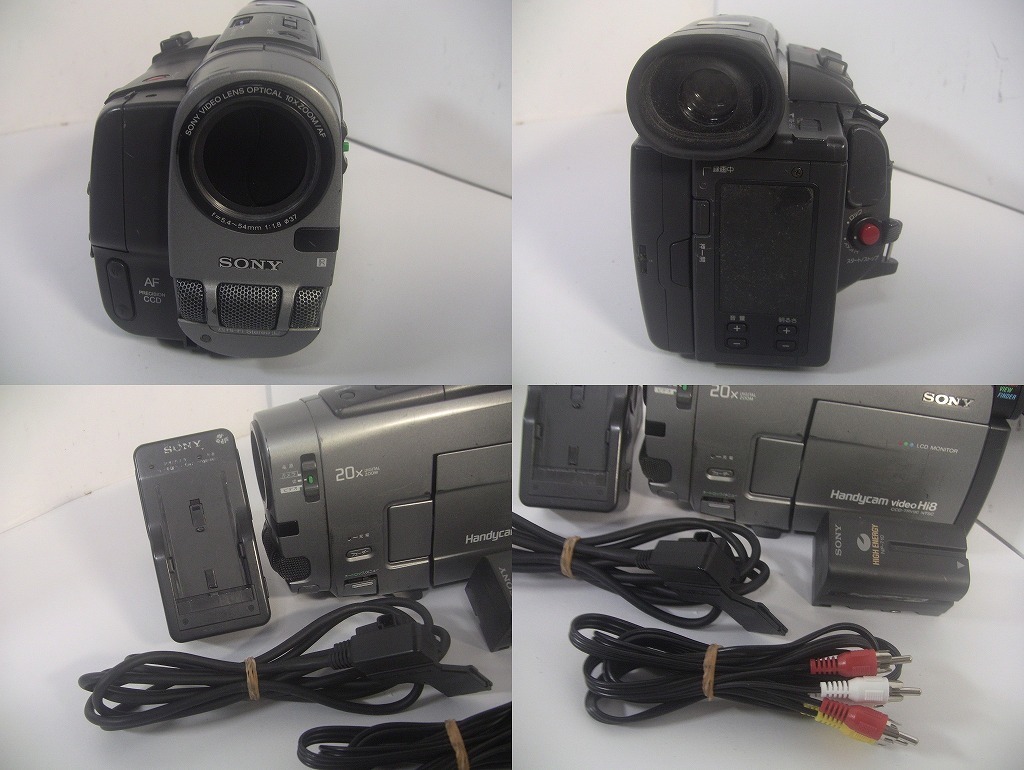 【送料無料・動作確認済み】8mmテープ再生できます！SONY Hi8ビデオカメラ CCD-TRV90☆ダビングにご使用ください！☆/0032 SONY 8mmテープ再生できます Hi8ビデオカメラ 撮影× 再生〇 誰か、なぜHi8の8mmテープがこのソニーのビデオカメラでは再生