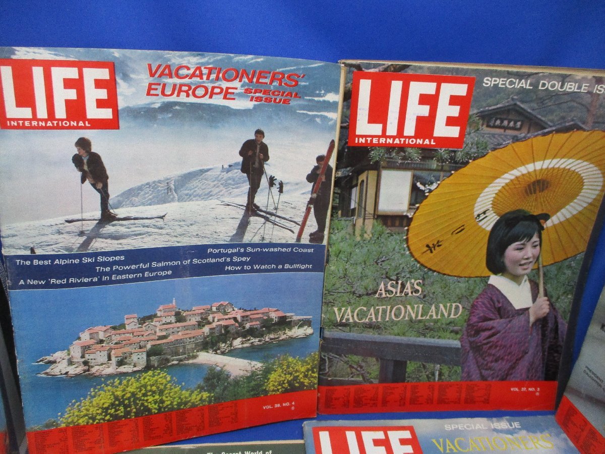 まとめ8冊/1960年代 LIFE ビンテージ/ 広告 スキー 古書 洋書 洋雑誌