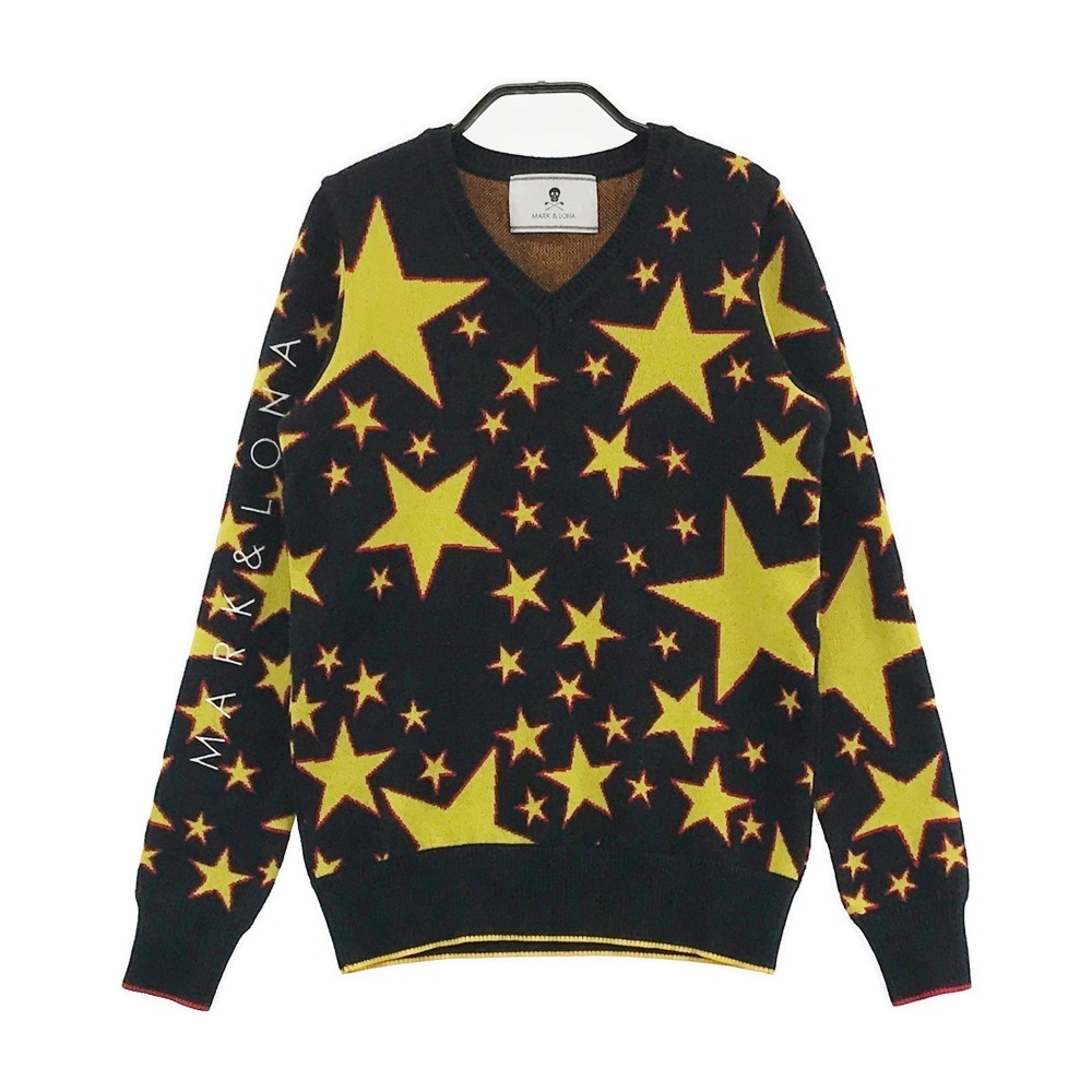 1円】MARK&LONA マークアンドロナ ニットセーター 星柄 スター S