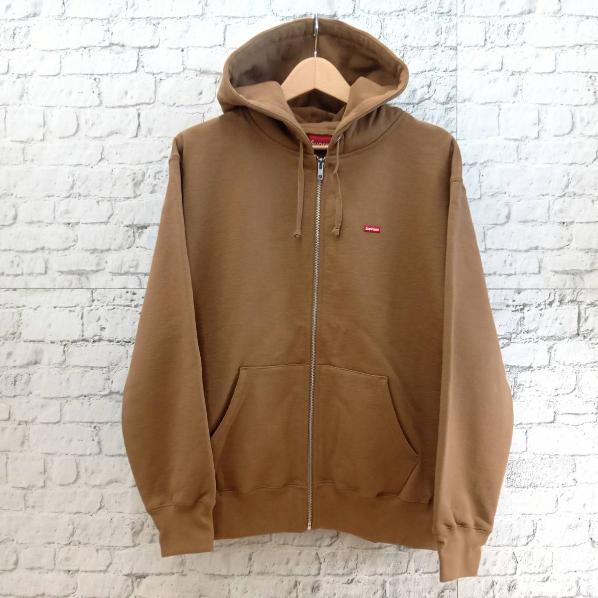 Supreme SMALL BOX ZIP UP HOODED SWEATSHIRT BROWN シュプリーム 