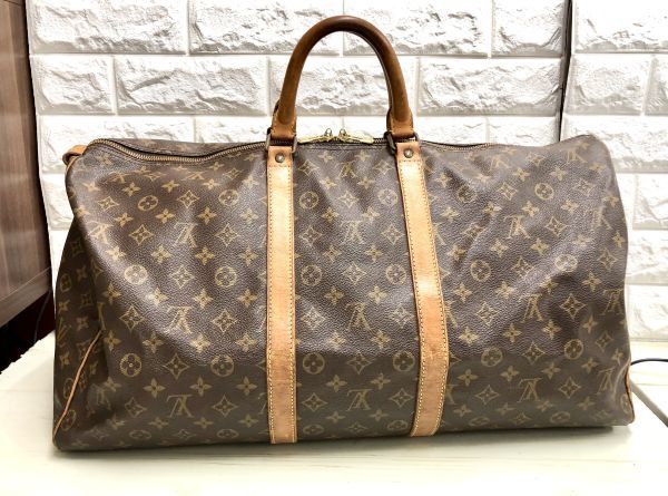 LOUIS VUITTON ルイヴィトン モノグラム キーポル55 M41424 旧型