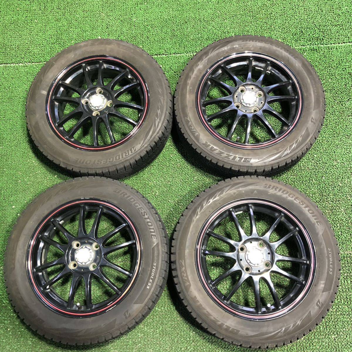 AB 392-301★送料無料★ VRX2 社外 ホイール 4本set 165/65R15 S-HOLD 5J 4穴 100 +45 66mm ソリオ タフト デリカD2 ラピュタ 等