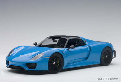 【格安，低価】 AUTO art 77924 1/18 ポルシェ 918 スパイダー バイザッハ パッケージ ライト ブルー(乗用車)｜売買されたオークション情報、yahooの商品情報をアーカイブ公開 - オークファン 乗用車
