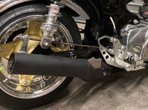 シャリー ワンオフ ダックス モンキー ホンダ 鉄管メガホンマフラー 