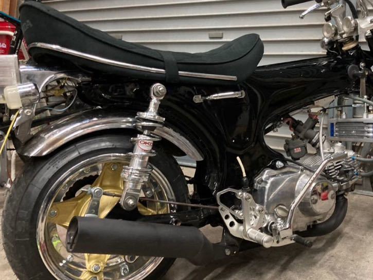シャリー ワンオフ ダックス モンキー ホンダ 鉄管メガホンマフラー 