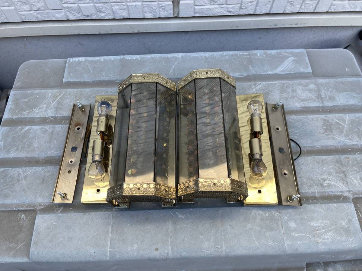 ゴールドキング シャンデリア 柱灯 デコトラ 壁掛け - 当時物 サロン 