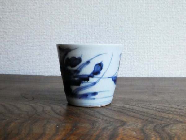 古伊万里 たんぽぽに蝶の図 そば猪口 蕎麦猪口 NO.B1-4143 【公式通販】