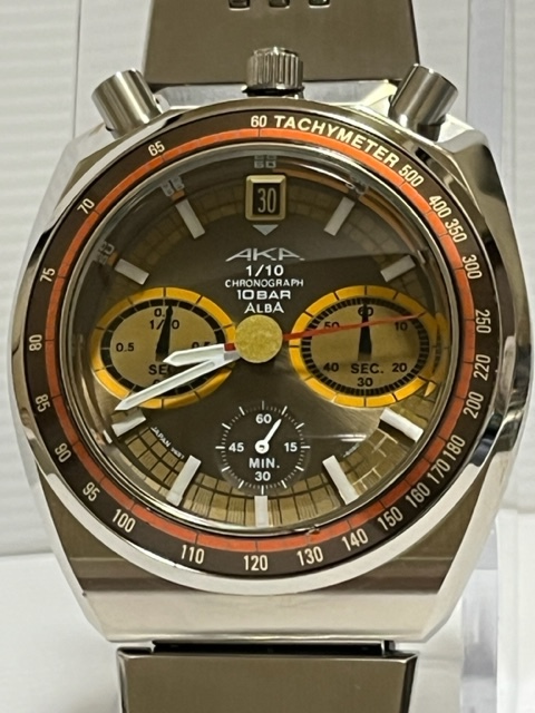セイコー　アルバ AKA ツノクロノ ヴィンテージウォッチ 腕時計 SEIKO ALBA AKA クロノグラフ ツノクロノ V657-6060 クォーツ ALBA