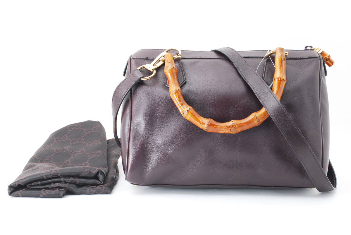 1円 GUCCI グッチ オールドグッチ バンブー 2WAYショルダーバッグ