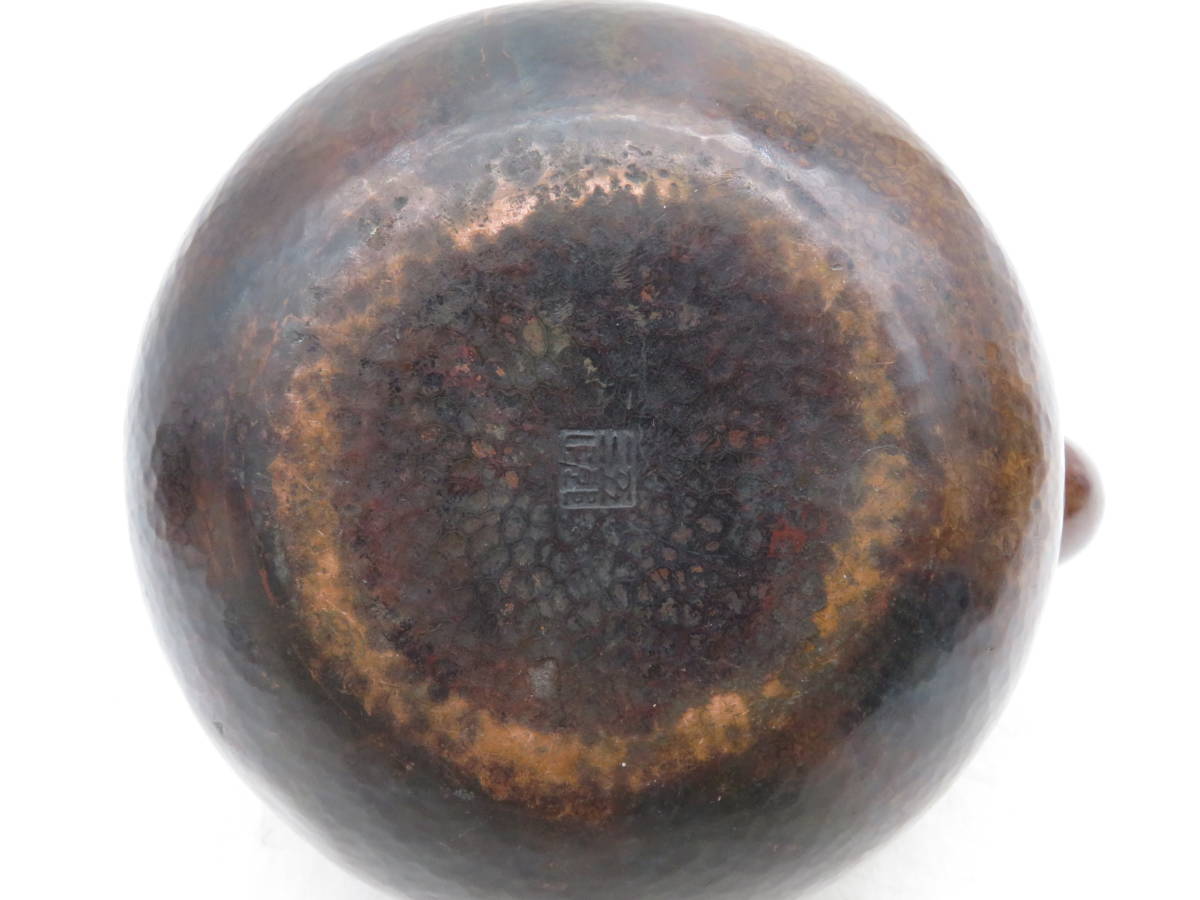 霰 鉄瓶 刻 金龍堂 梅正宗 銀摘み蓋 金銀象嵌 共箱(K-YC389) 霰 鉄瓶