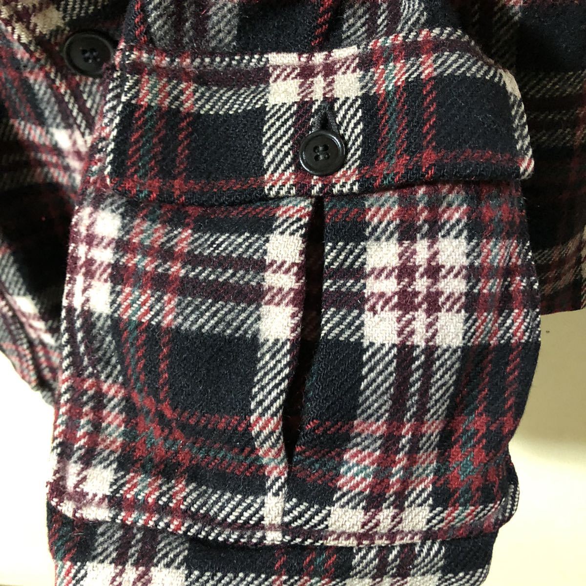オンブレチェックウールスポーツジャケット ハトメ スペシャル 30s 