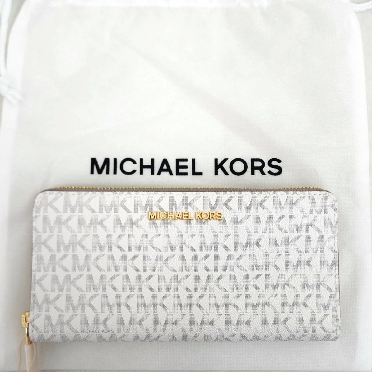 未使用 MICHAEL KORS マイケルコース 長財布 ラウンドファスナー JET 