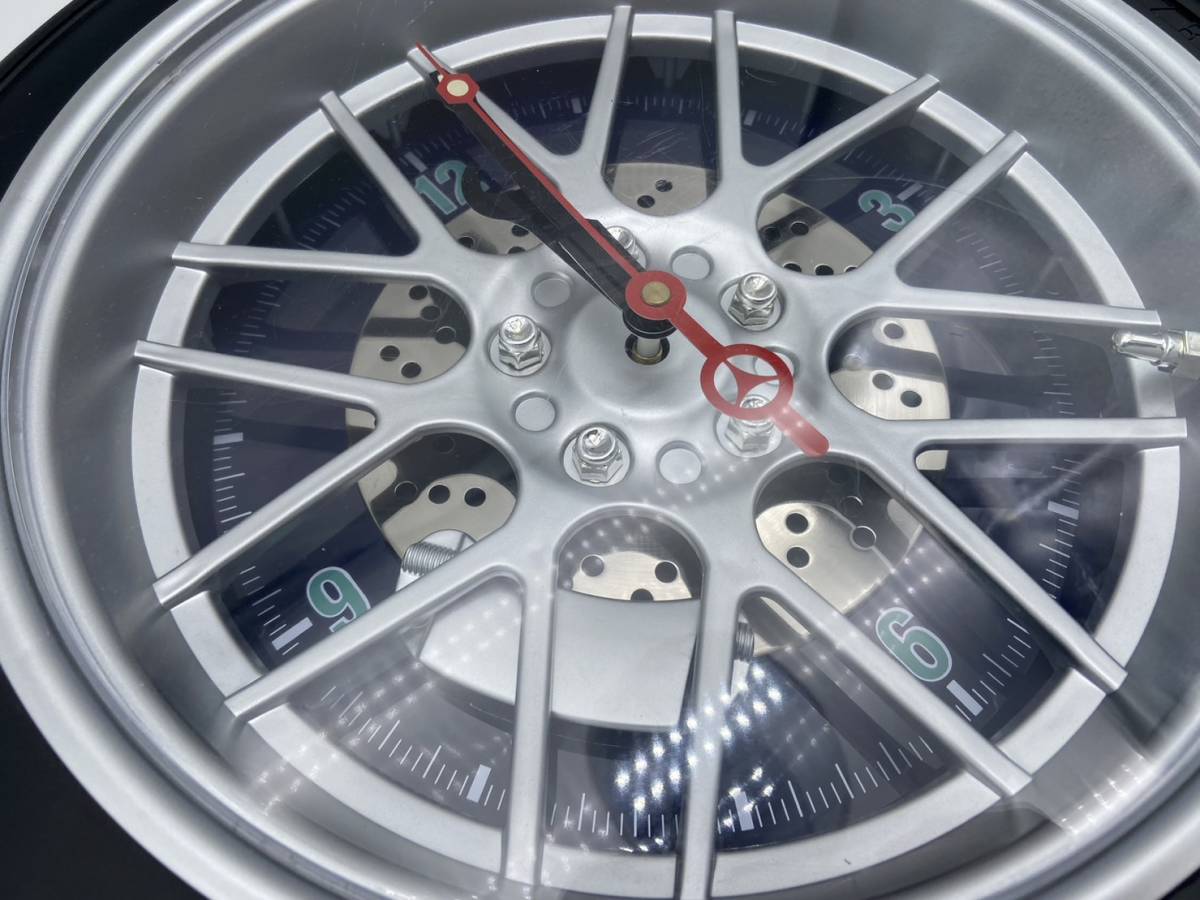 ホイールデザイン 掛時計 直径20cm Wall clock ホイール 時計 デザイン