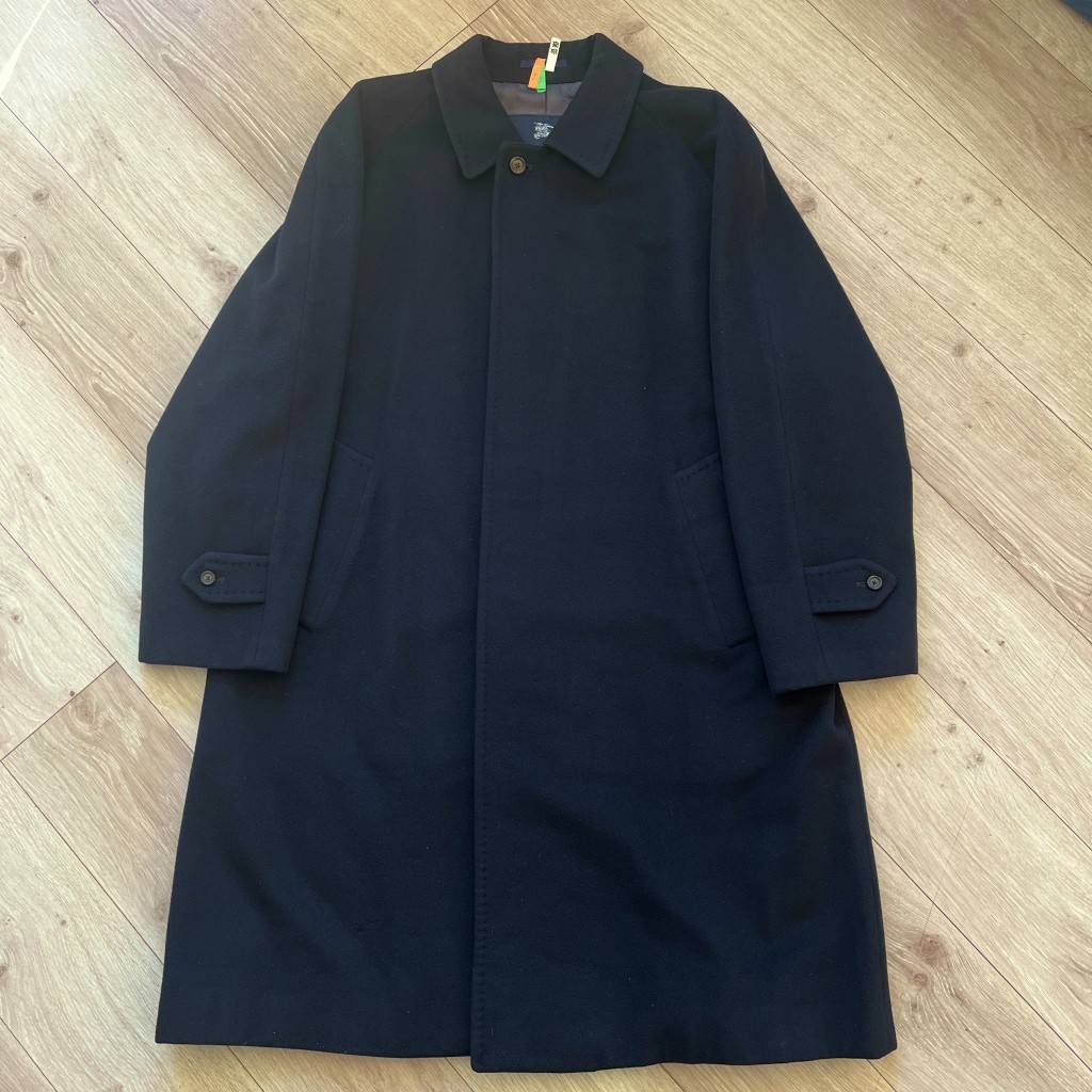 BURBERRY バーバリー ウール コート ロングコート ネイビー 紺 メンズ
