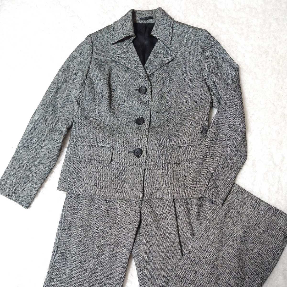 良品 BURBERRY ツイードセットアップ 大きいサイズ パンツスーツ 