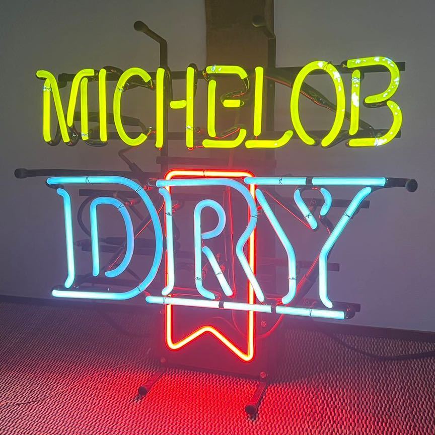 希少 ネオン管 MICHELOB DRY ミケロブ ドライUSA ビンテージ 看板 