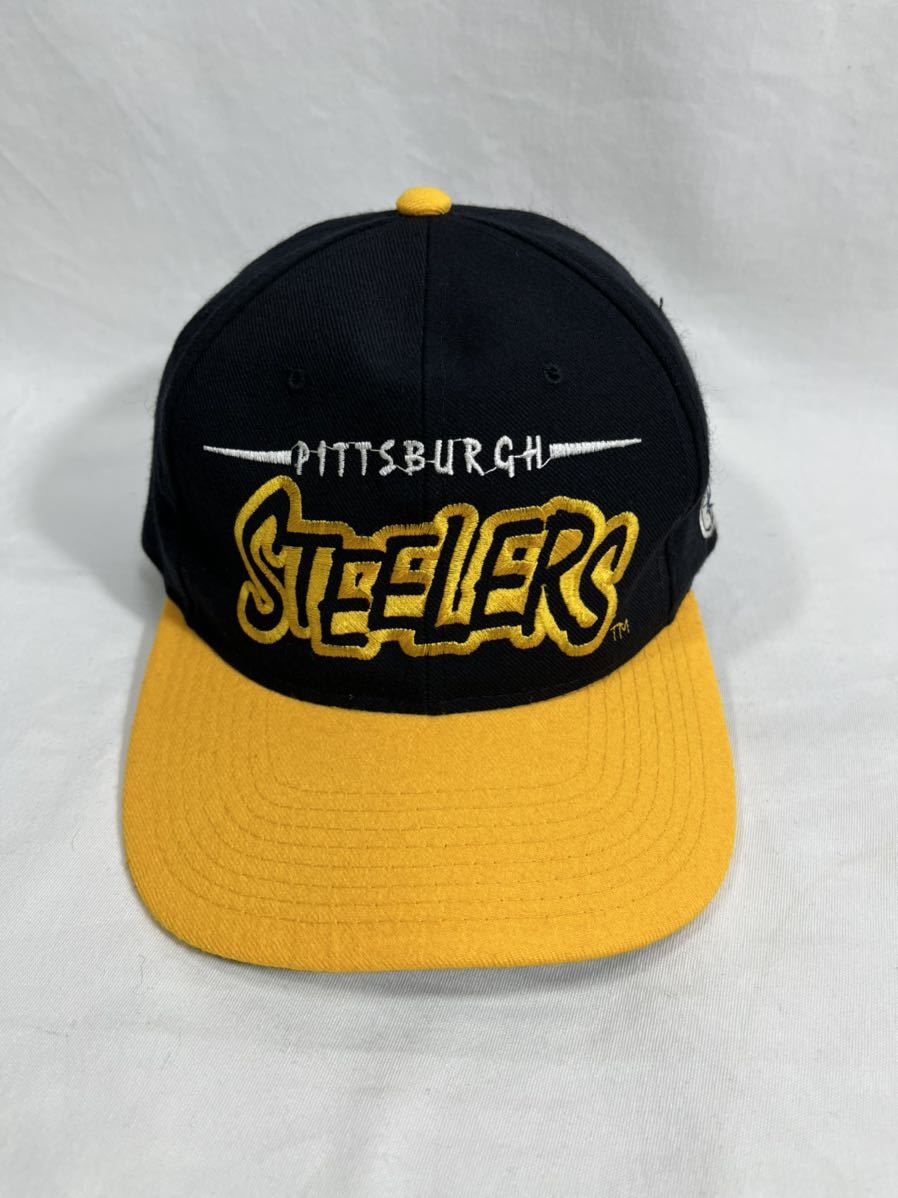 □ ビンテージ STARTER NFL スティーラーズ 切り替えし 刺繍ロゴ