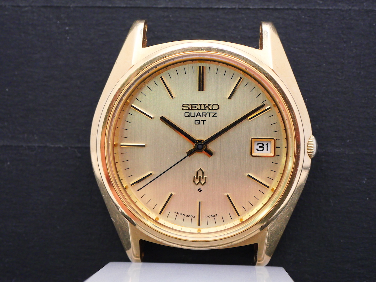 ✨SEIKO✨セイコー✨クォーツ✨デイト✨3802-7031✨腕時計✨ SEIKO QT Ref: 3802-7031 セイコー CAP GOLD デイト クォーツ 腕時計