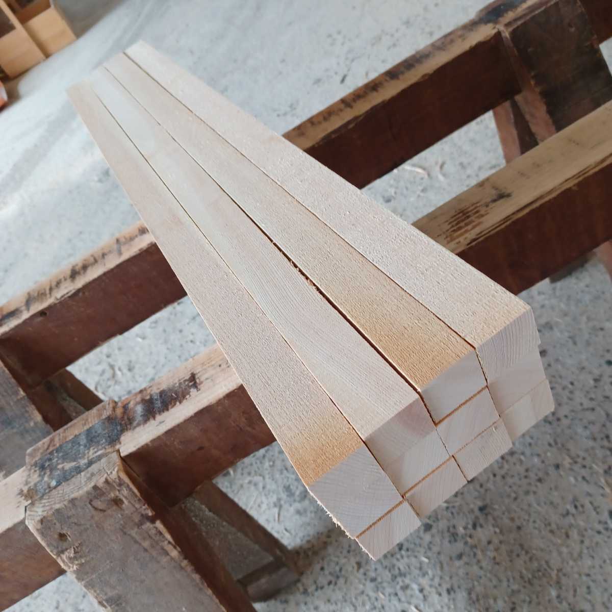 角材-622【84.8×3.5×3cm】 国産ひのき　角材　12本セット 工作 枠組み 一枚板 桧 檜 DIY